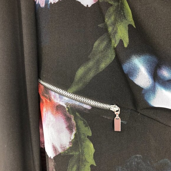 BNWT Frank Lyman Black & Multicolor Floral LS Cowl Neck flowy blouse  size 6 - Picture 10 of 14